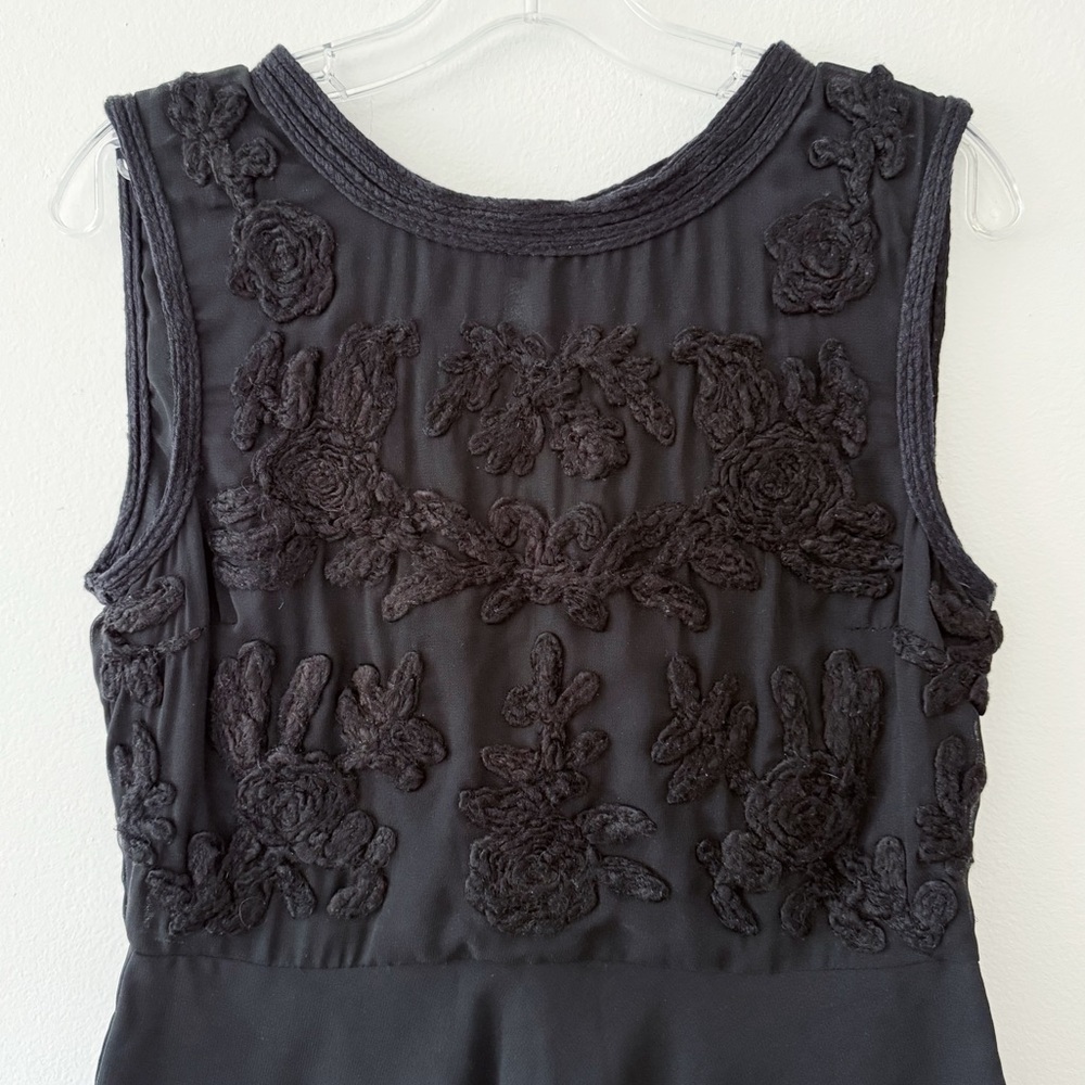 ZARA Sheer Crochet Peplum Top